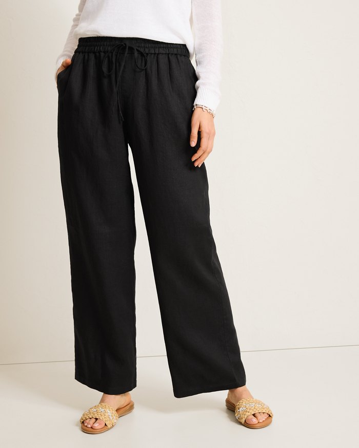 Two Palms High-Rise Linen Easy Pants