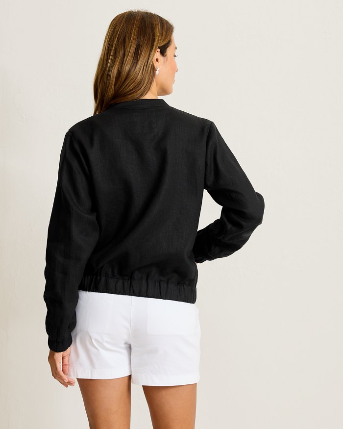 Two Palms Linen Bomber Jacket