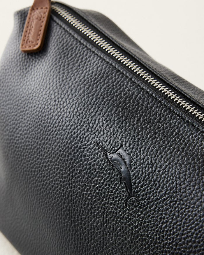 Black Embossed Marlin Dopp Kit