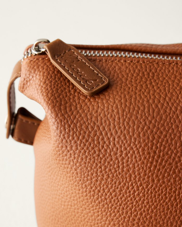 Brown Embossed Marlin Dopp Kit