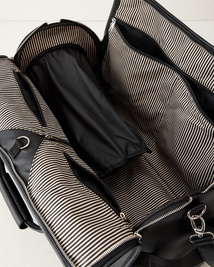 Brett Black 2-In-1 Roller Garment Duffel Bag