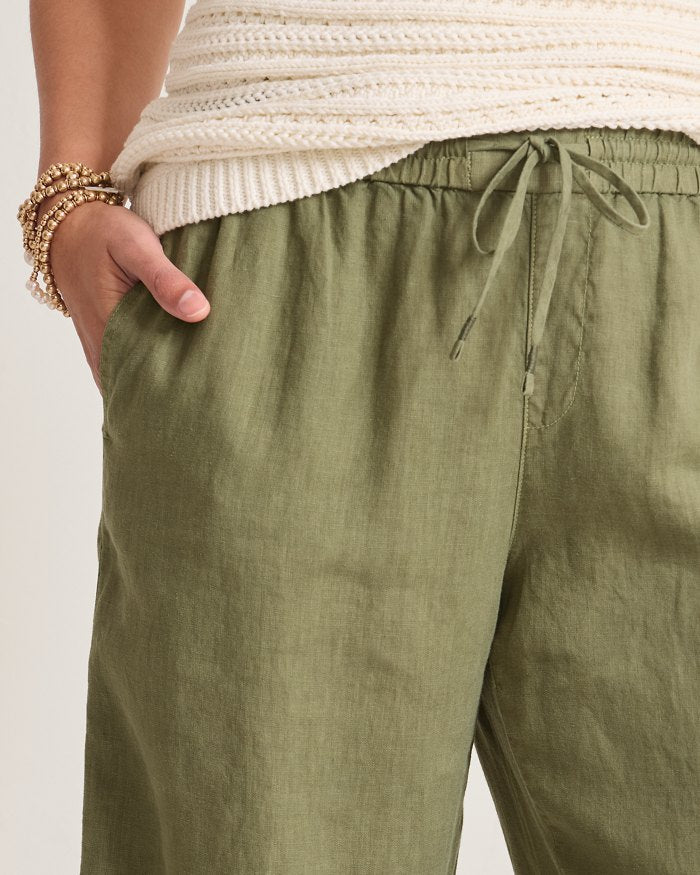 Two Palms High-Rise Linen Easy Pants