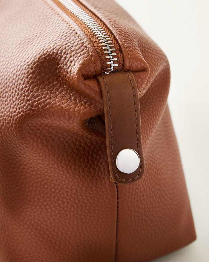Brown Embossed Marlin Dopp Kit