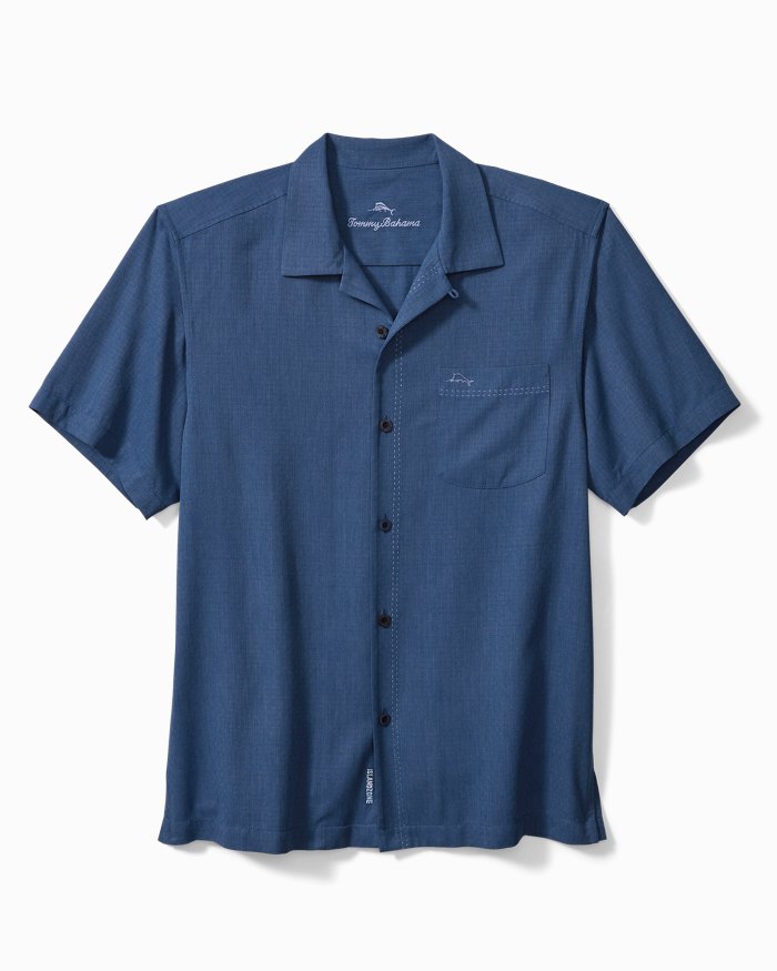 Big & Tall Coastal Breeze Check IslandZone Camp Shirt