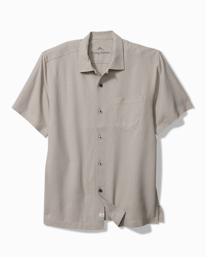 Hawaiian Herringbone Silk Camp Shirt