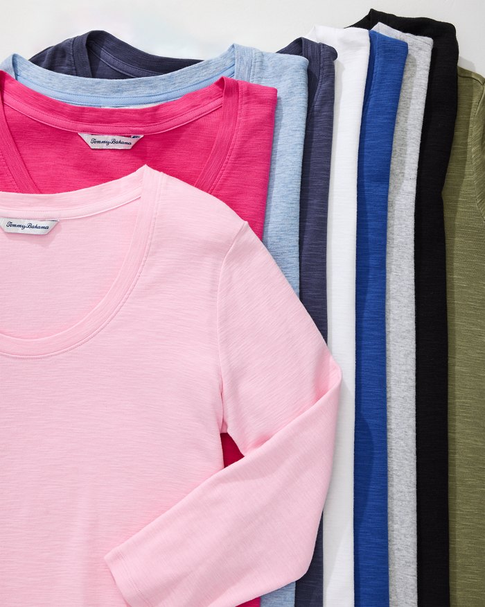 Ashby Isles Scoop-Neck 3/4-Sleeve T-Shirt