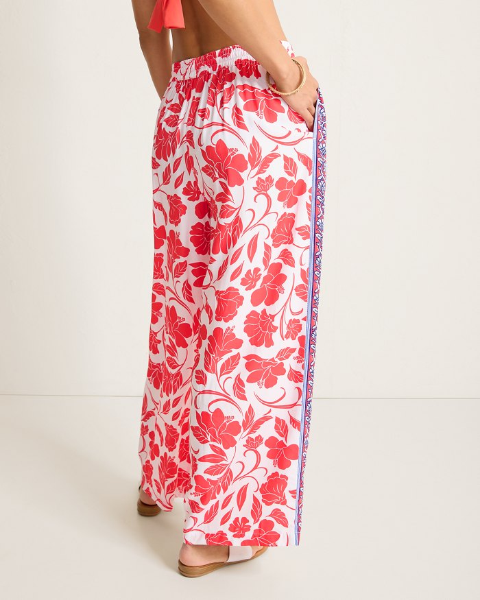 Fiori Border Beach Pants