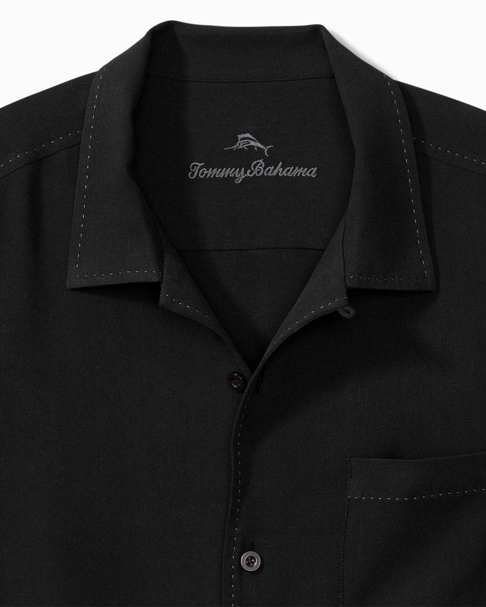 Hawaiian Herringbone Silk Camp Shirt