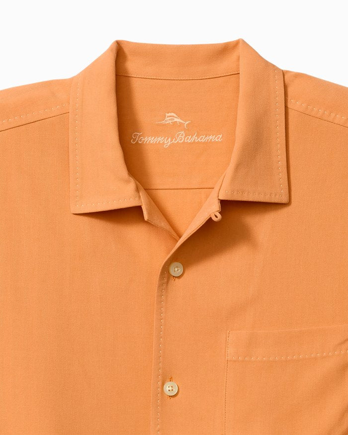 Hawaiian Herringbone Silk Camp Shirt