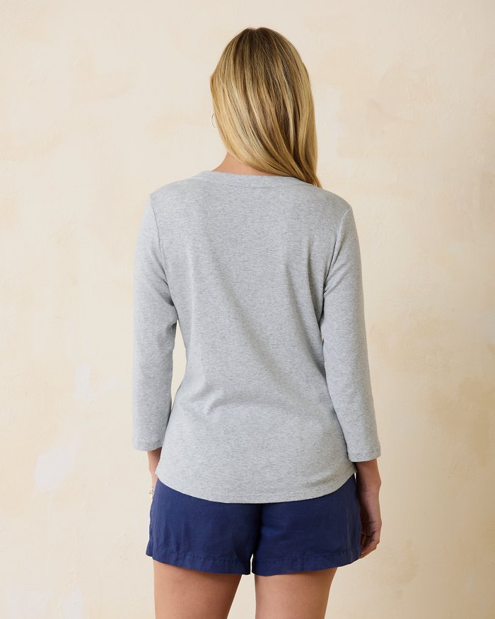 Ashby Isles Scoop-Neck 3/4-Sleeve T-Shirt