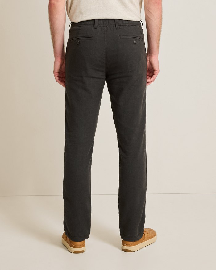 Isla Sands Stripe Stretch-Linen Pants
