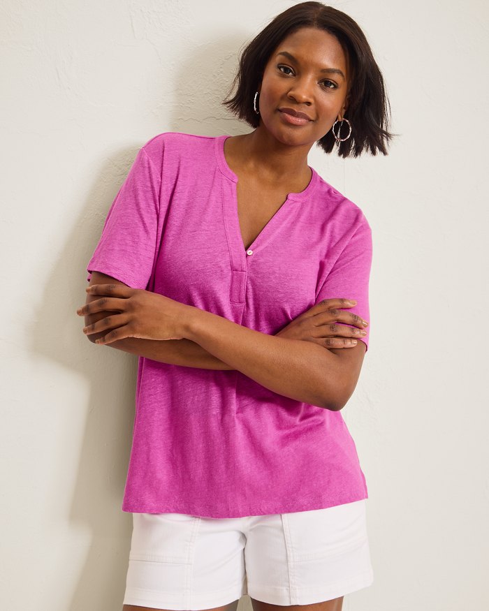 Linnea Short-Sleeve Linen T-Shirt