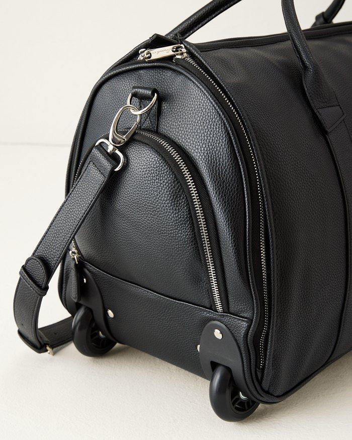 Brett Black 2-In-1 Roller Garment Duffel Bag