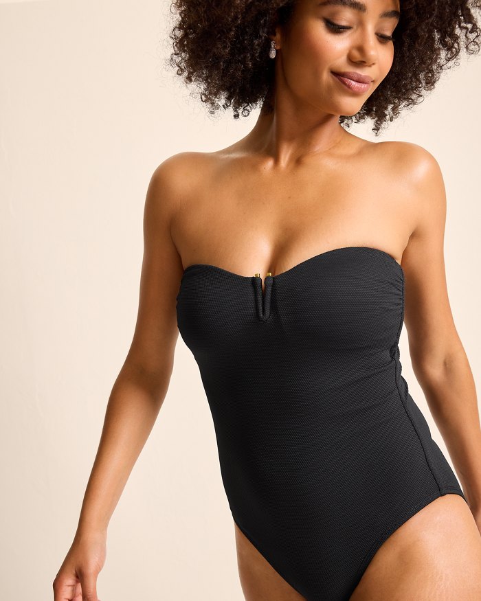 Island Cays V-Front Bandeau One-Piece Swimsuit