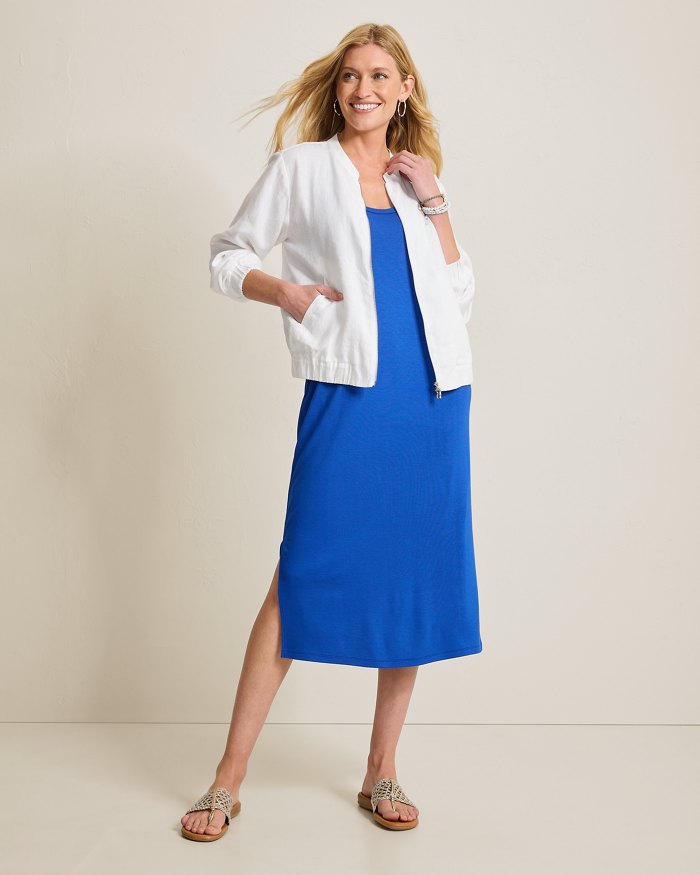Two Palms Linen Bomber Jacket