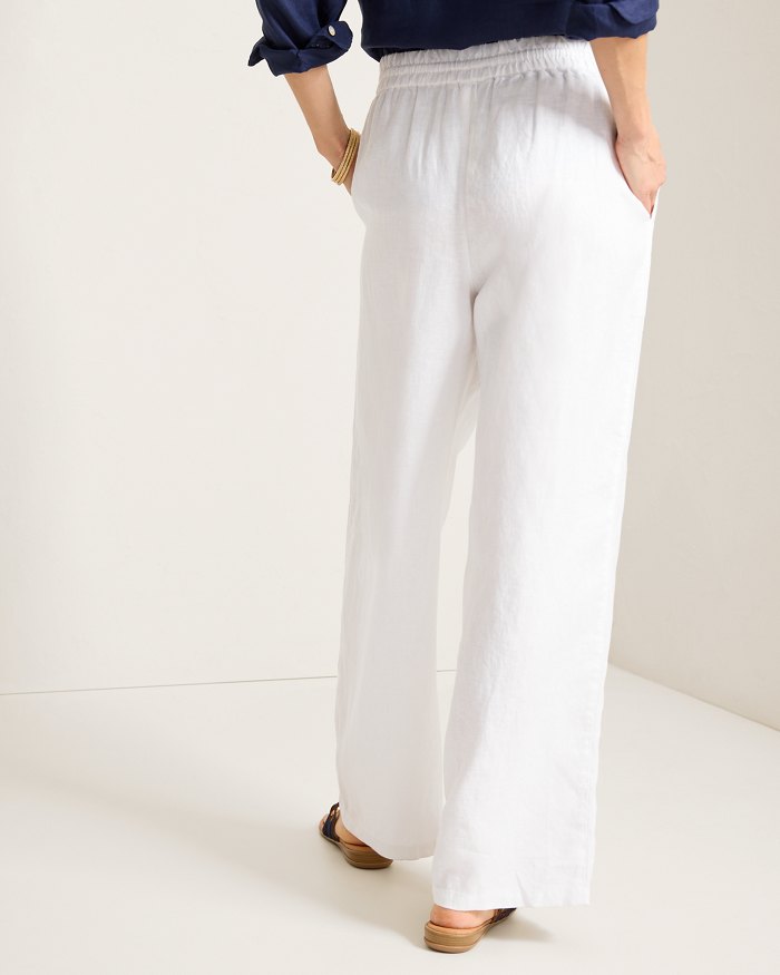 Two Palms High-Rise Linen Easy Pants