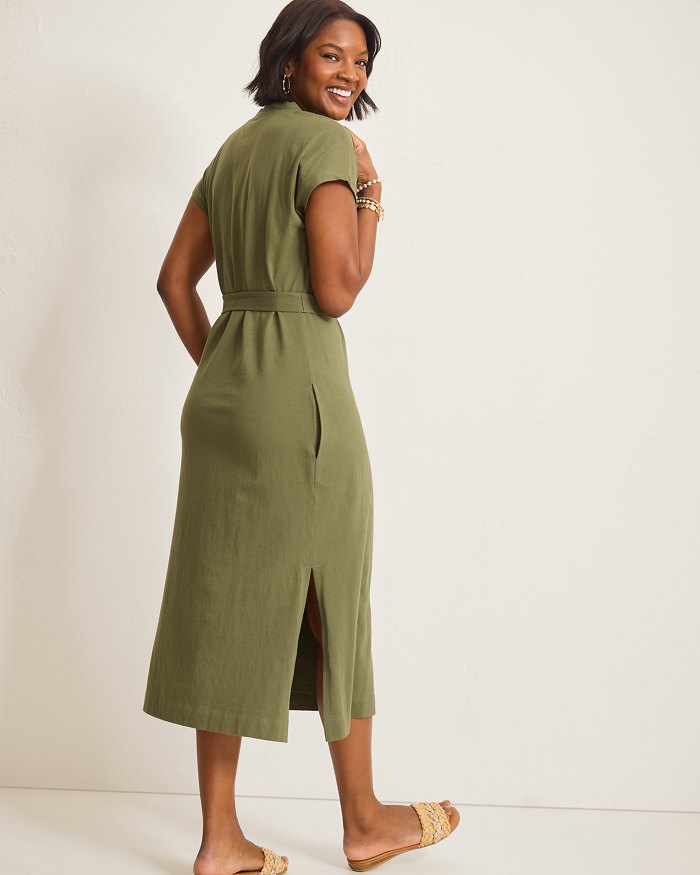 Islandscape Jersey Midi Dress