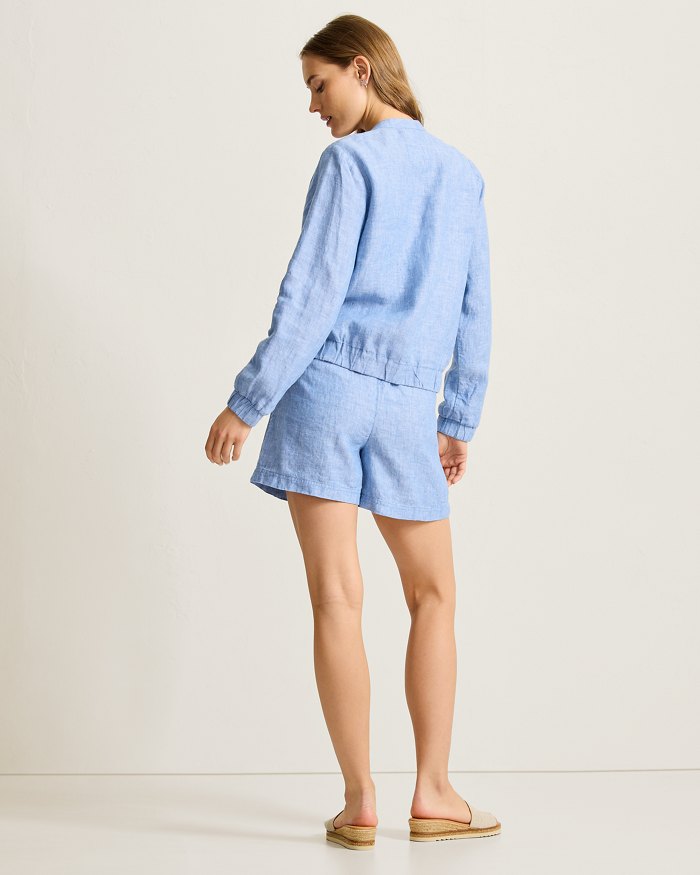 Two Palms Linen Bomber Jacket