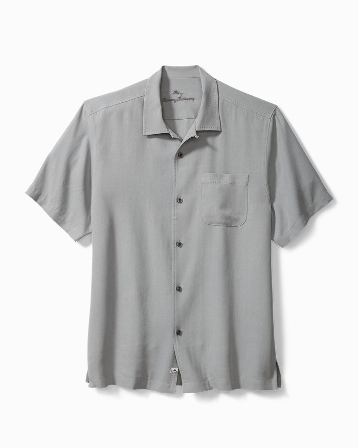Hawaiian Herringbone Silk Camp Shirt