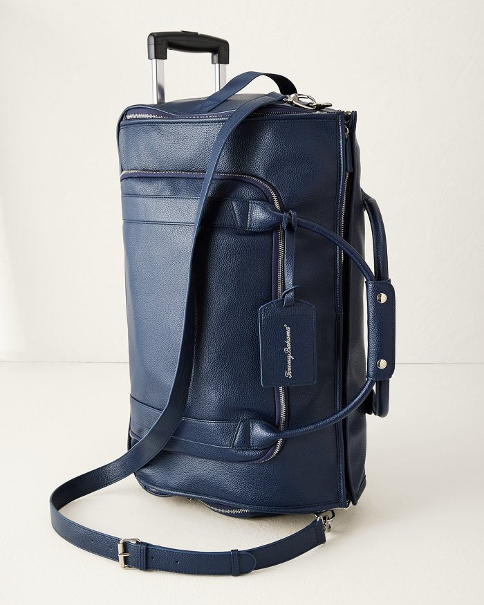Brett Navy 2-In-1 Roller Garment Duffel Bag