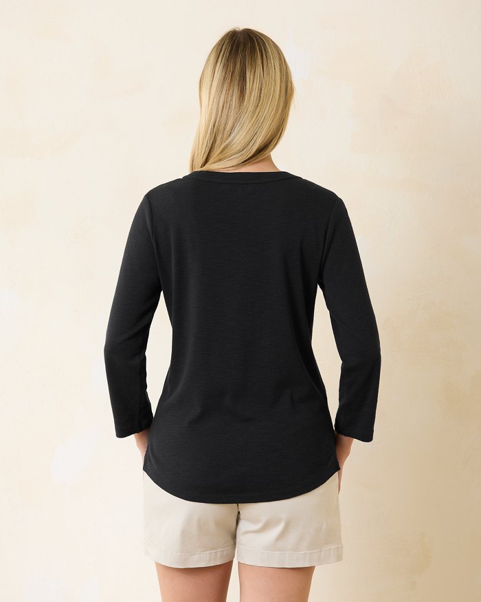 Ashby Isles Scoop-Neck 3/4-Sleeve T-Shirt