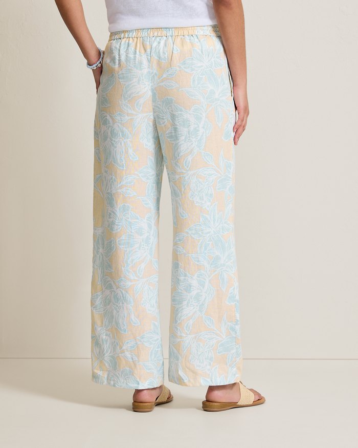 Two Palms Paradiso Petals High-Rise Linen Easy Pants