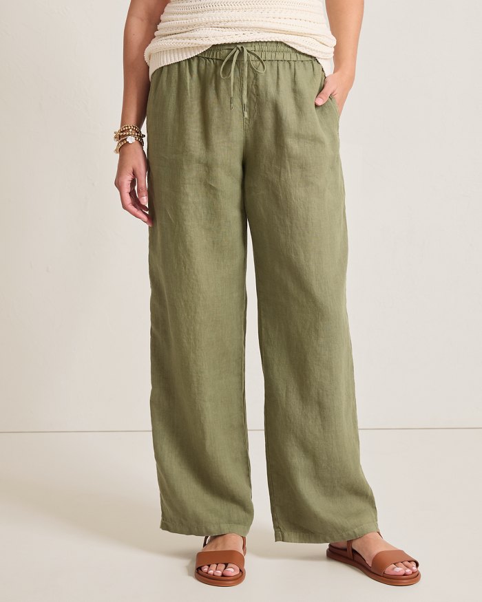 Two Palms High-Rise Linen Easy Pants