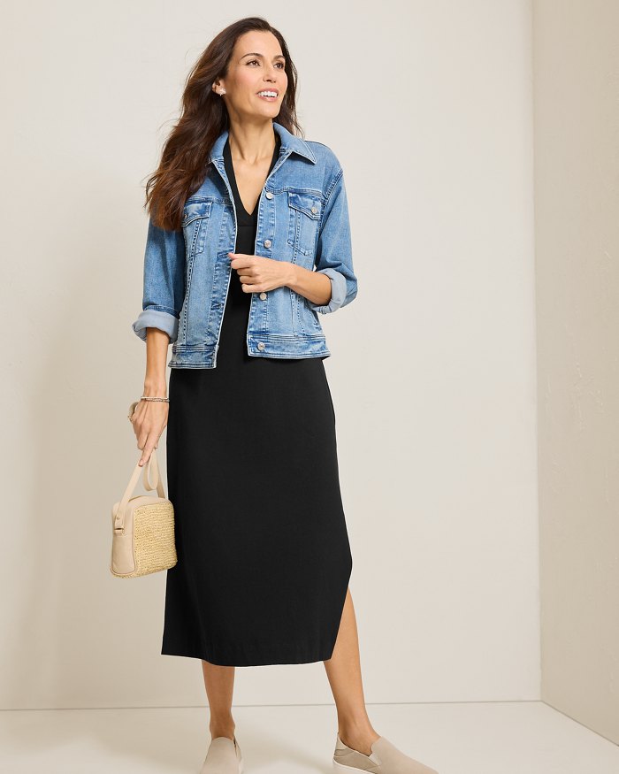 Islandscape Jersey Midi Dress