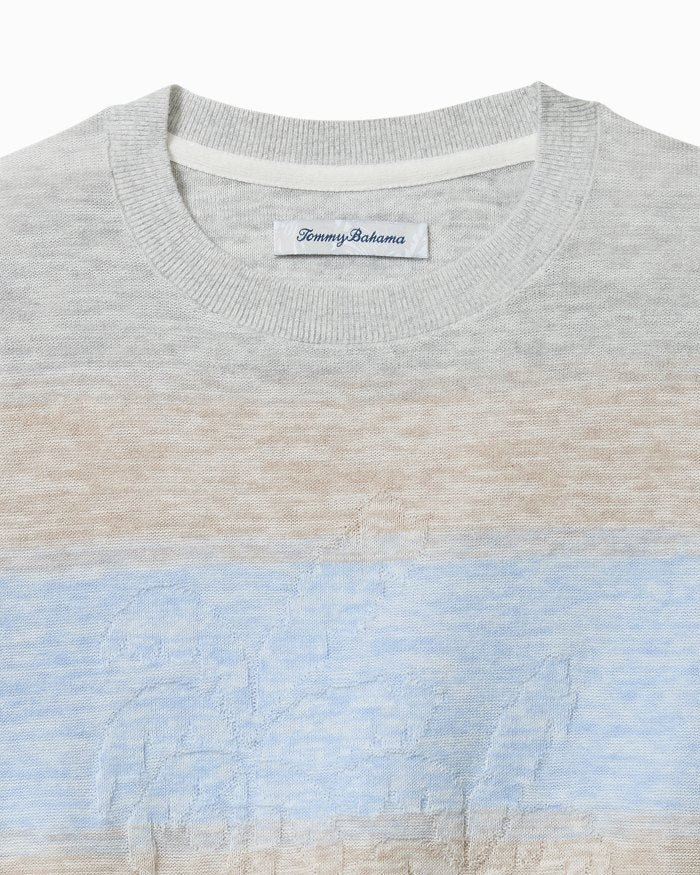 Sorrento Sunset Linen-Blend Crew Sweater