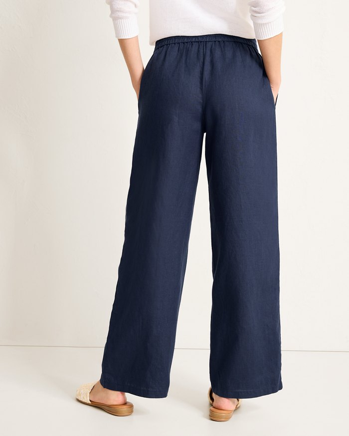 Two Palms High-Rise Linen Easy Pants