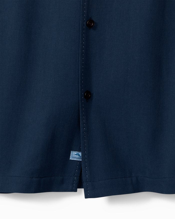 Hawaiian Herringbone Silk Camp Shirt