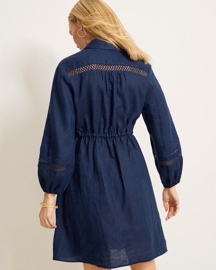 Coastalina Linen Shirt Dress