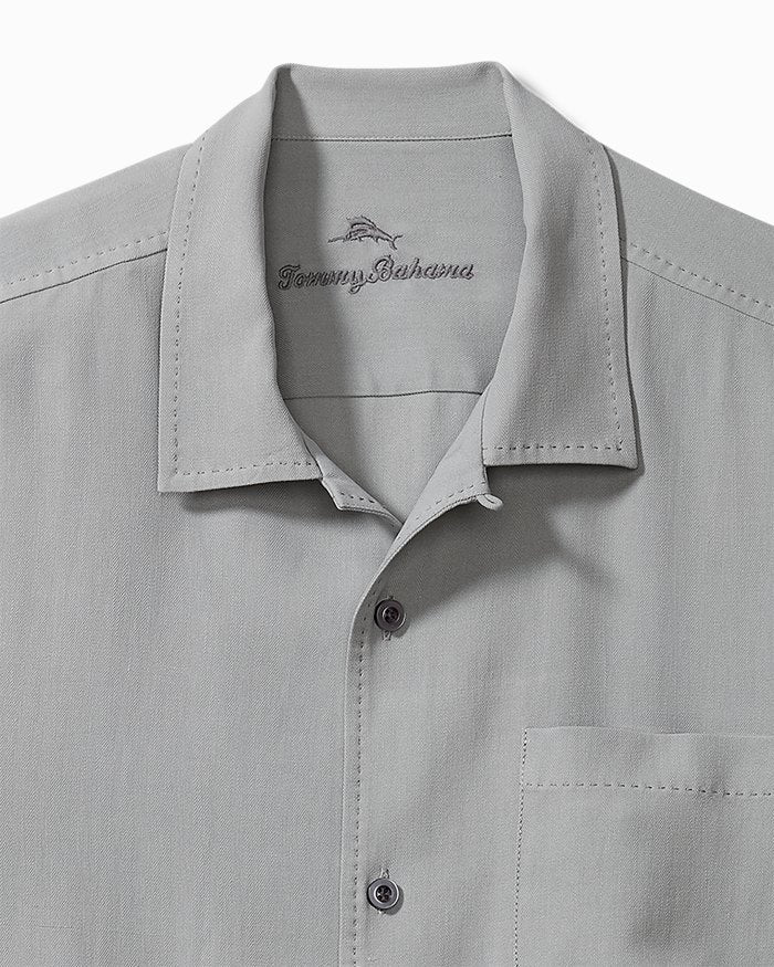 Hawaiian Herringbone Silk Camp Shirt