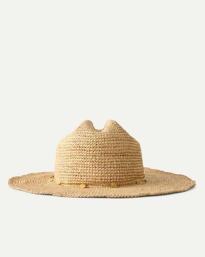Raffia Cattleman's Cowboy Packable Hat