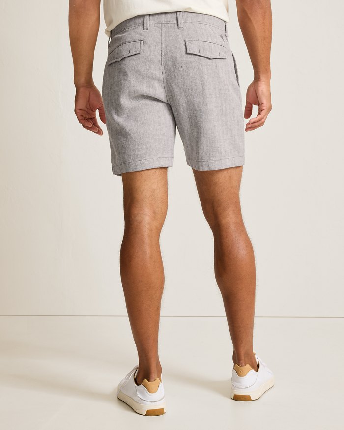 Beach Coast Stretch-Linen 7-Inch Shorts