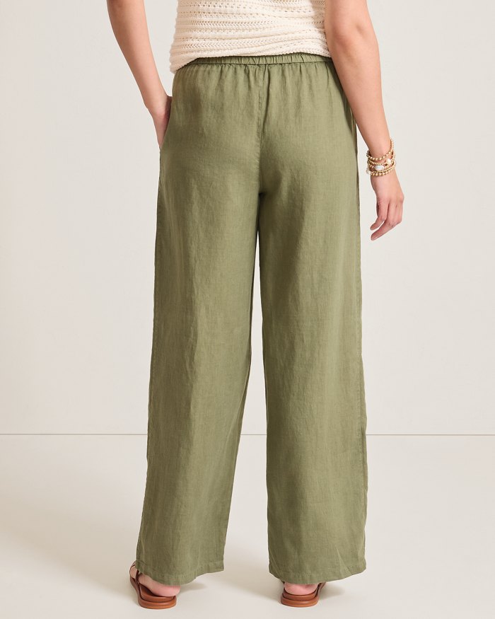 Two Palms High-Rise Linen Easy Pants