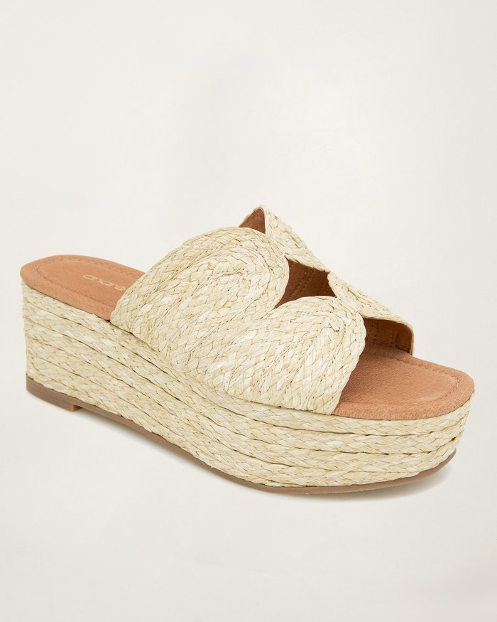 André Assous Serene Raffia Wedges