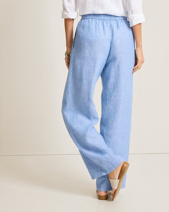 Two Palms High-Rise Linen Easy Pants