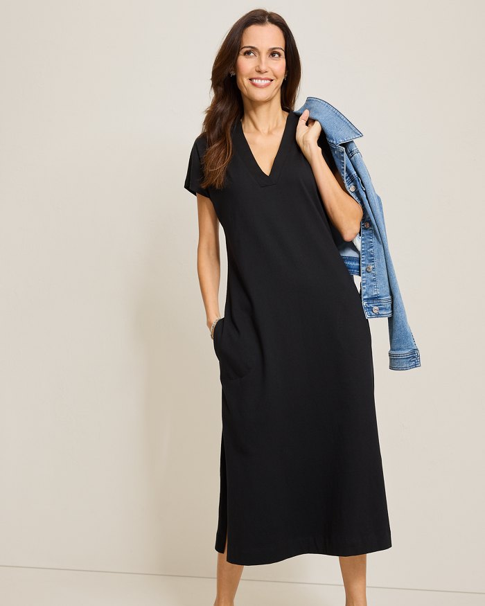 Islandscape Jersey Midi Dress