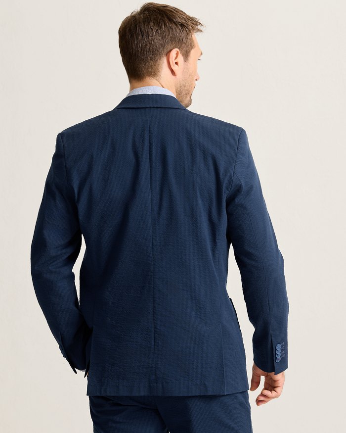 Nova Wave Stretch-Seersucker Blazer