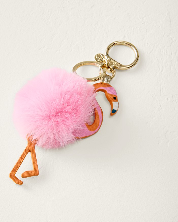Flamingo Poof Icon Keychain