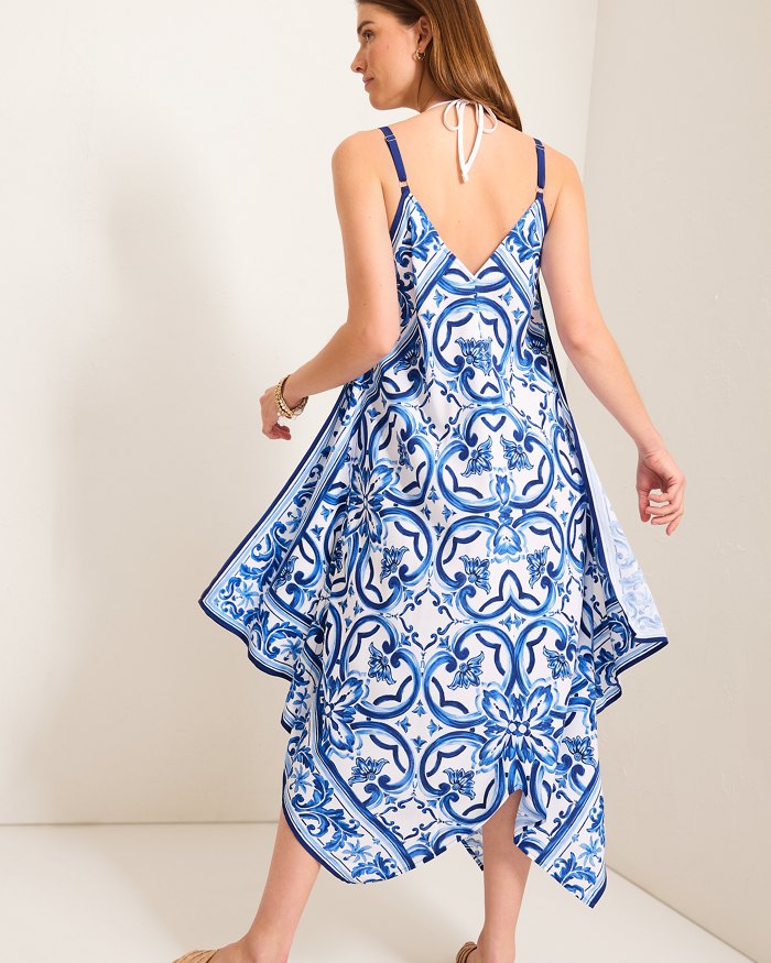 Terrazzo Tile Scarf Coverup Dress