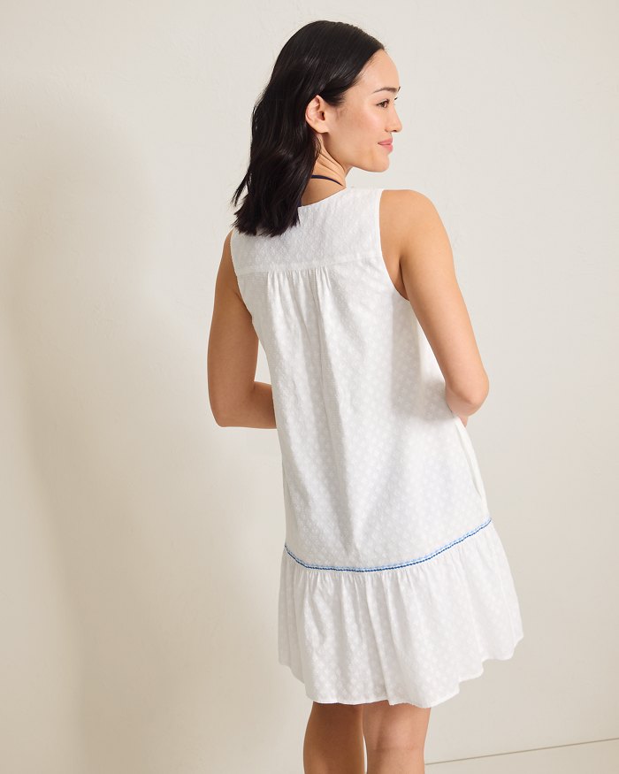Cotton Clip Tiered Coverup Dress