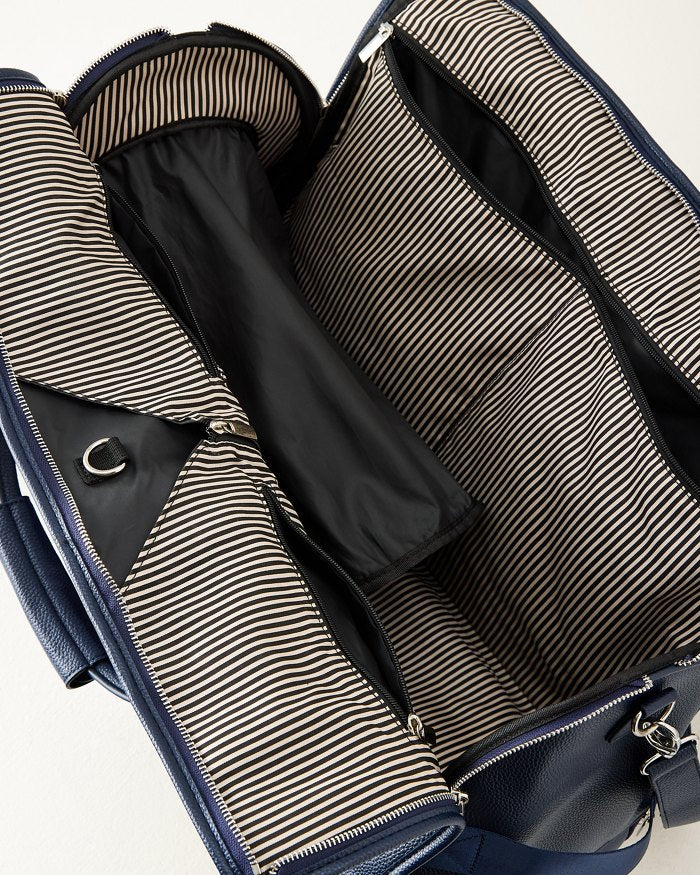 Brett Navy 2-In-1 Roller Garment Duffel Bag