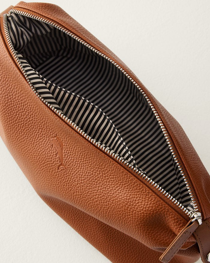 Brown Embossed Marlin Dopp Kit