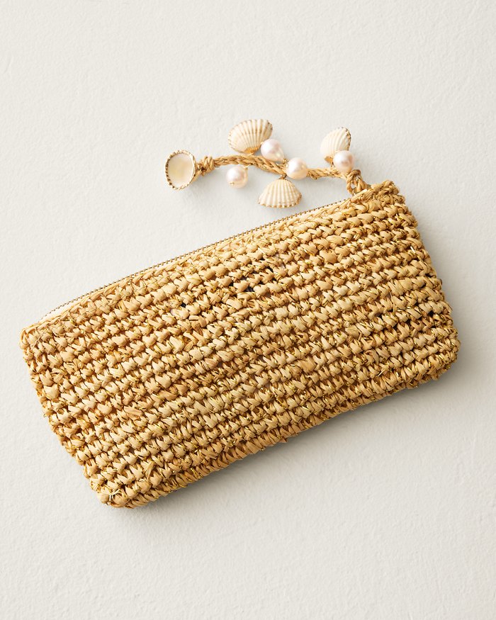Hialeah Crochet Raffia Pouch