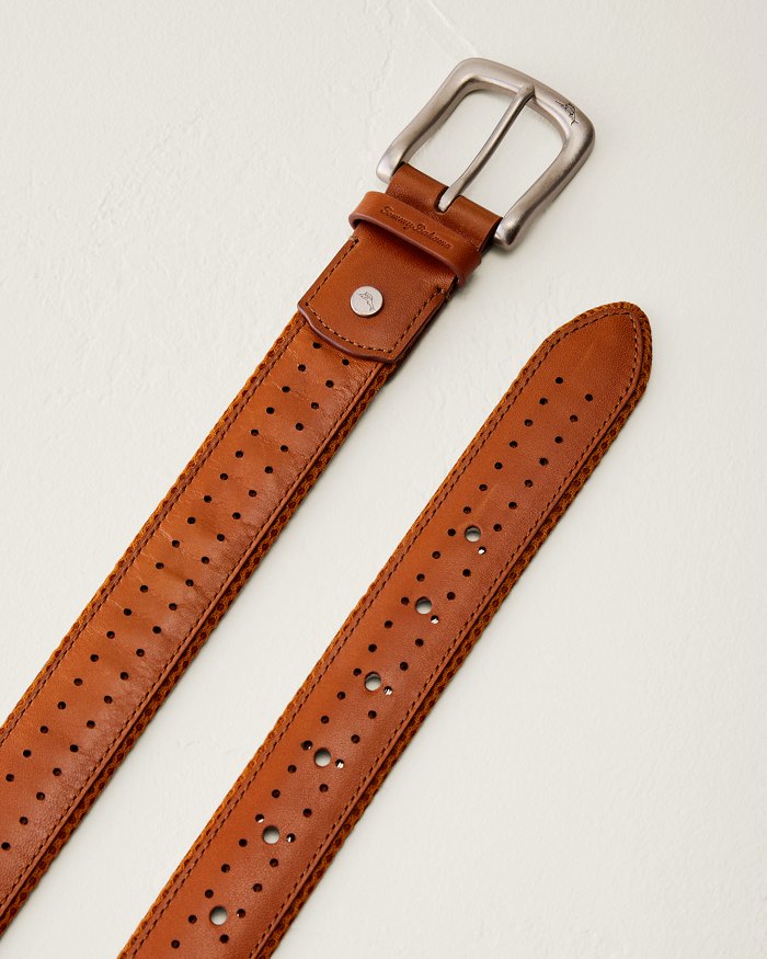Big & Tall Leather Perforated Belt