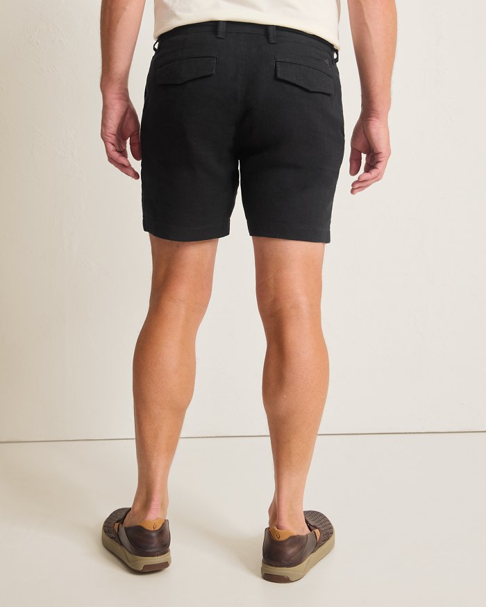 Beach Coast Stretch-Linen 7-Inch Shorts