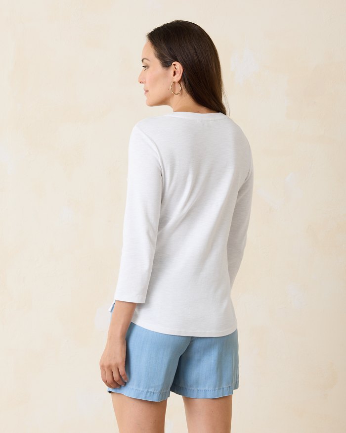 Ashby Isles Scoop-Neck 3/4-Sleeve T-Shirt