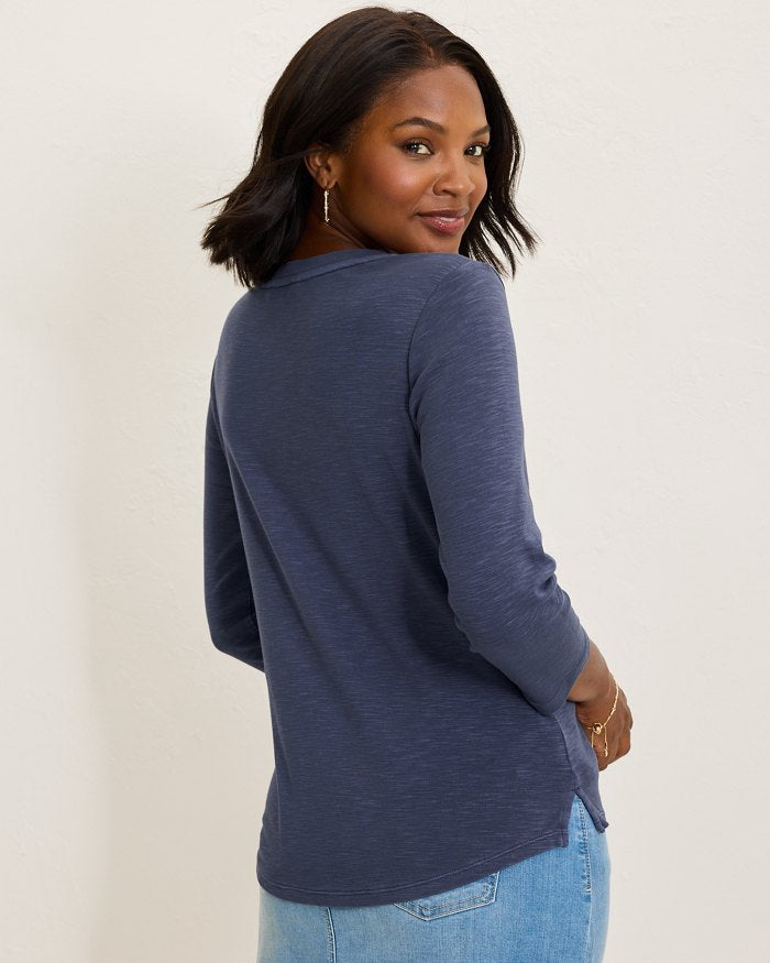 Ashby Isles Scoop-Neck 3/4-Sleeve T-Shirt